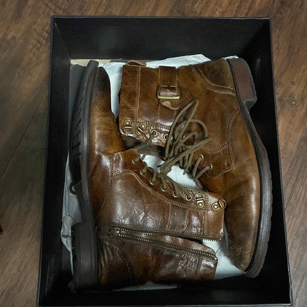 Aston Grey brown boots